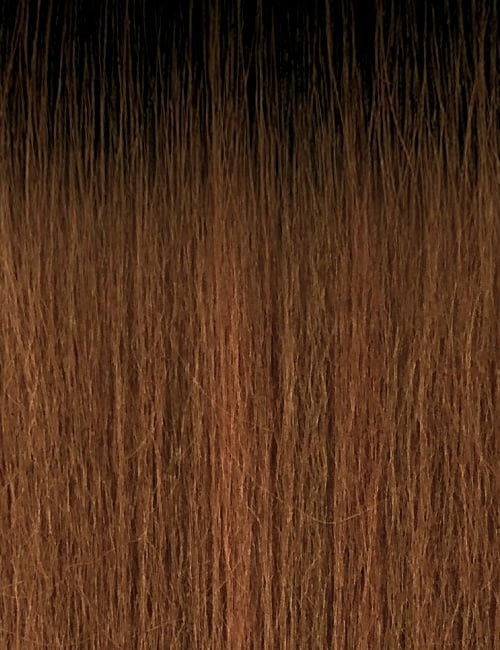 OUTRE 32 inch straight lace wig dark rooted brown to auburn ombre straight hair
