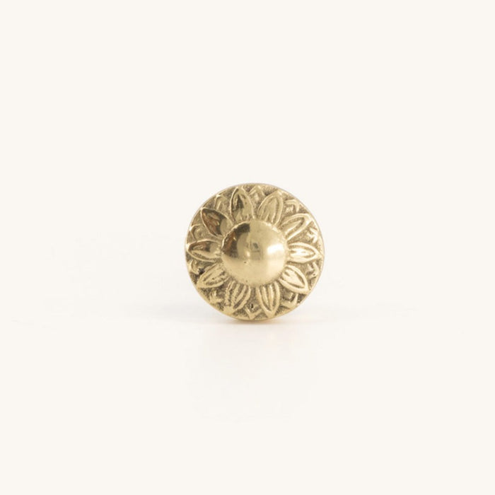 Solange Floral Knob - Recycled Brass