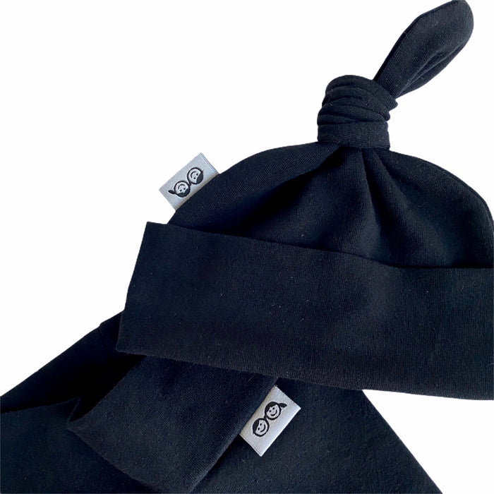 Solid Black Leggings and/or Knot Beanie