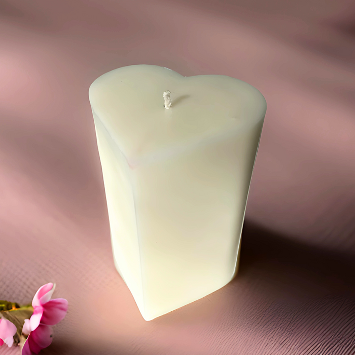 Soy Wax Heart Pillar Candle