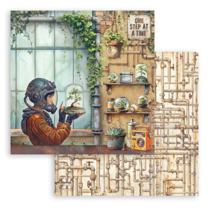 Stamperia - 12X12 Paper Pad - A New Beginning. 10 sheets. Available at Embellish Away located in Bowmanville Ontario Canada.