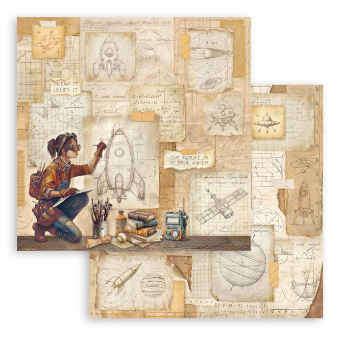 Stamperia - 12X12 Paper Pad - A New Beginning. 10 sheets. Available at Embellish Away located in Bowmanville Ontario Canada.