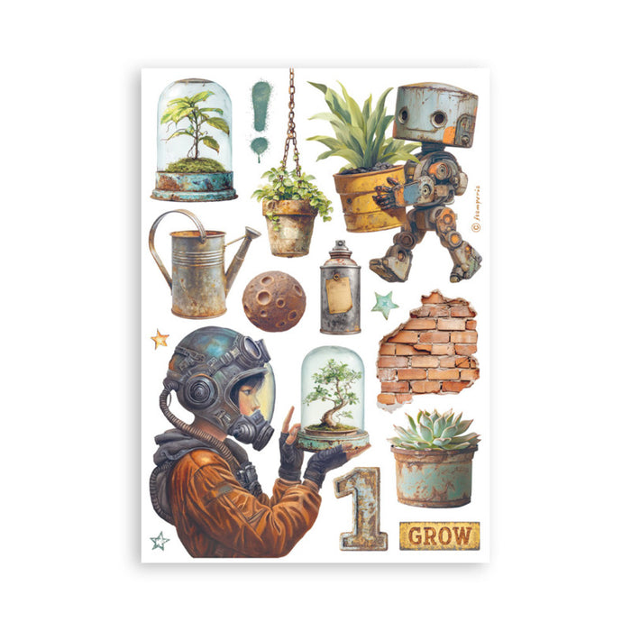 Stamperia - A5 Washi Pad - A New Beginning. Includes 8 Sheets. Available at Embellish Away located in Bowmanville Ontario Canada.