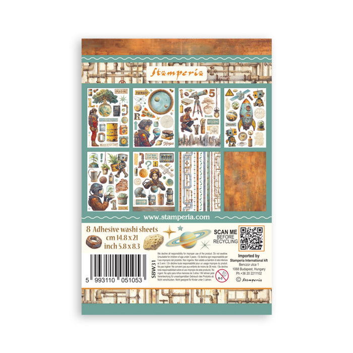 Stamperia - A5 Washi Pad - A New Beginning. Includes 8 Sheets. Available at Embellish Away located in Bowmanville Ontario Canada.