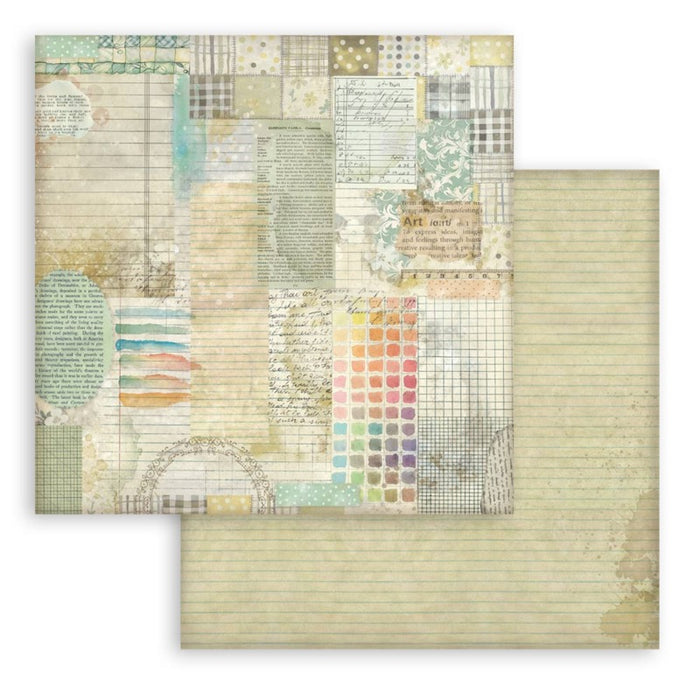 Stamperia - Backgrounds Double-Sided Paper Pad 12"X12" - 10/Pkg - Daisy Art. Available at embellish Away located in Bowmanville Ontario Canada.