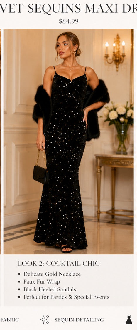 Starlight Elegance Maxi Dress