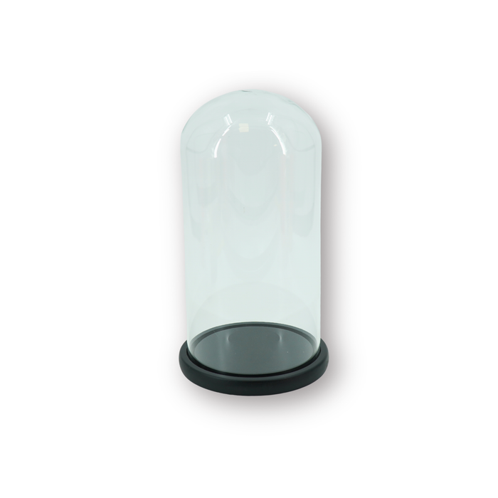 Stolp - Glas/Hout - Zwart - 17x17x32cm