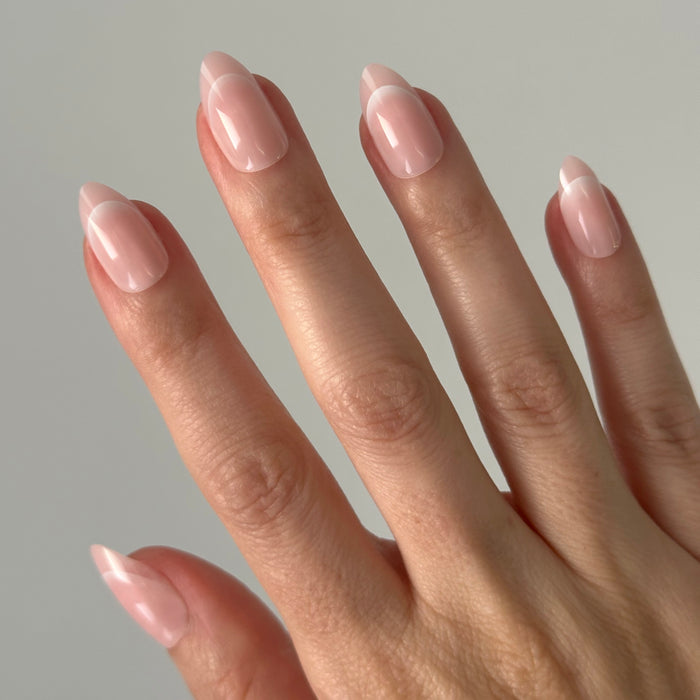 Subtle Blush French - Press On | Medium | Almond
