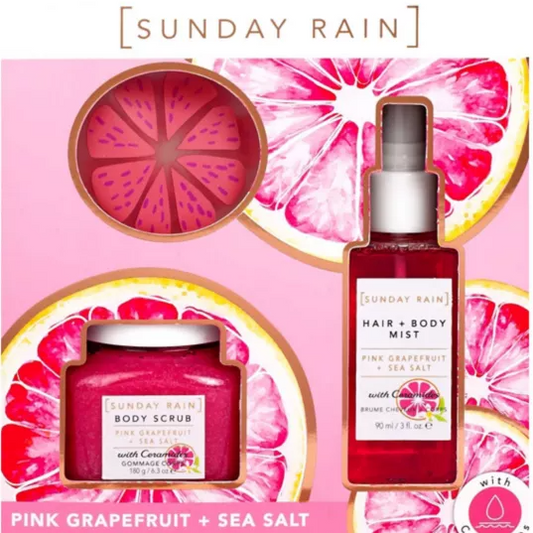 Sunday Rain Pink Grapefruit & Sea Salt Trio