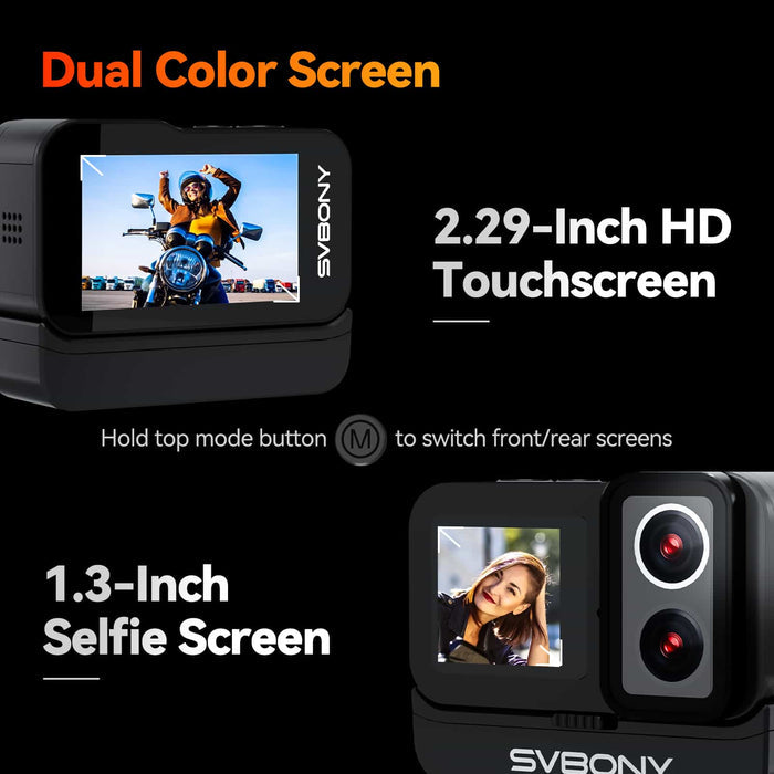 SVBONY SVGO Dual Lens Action Camera (W9319A-W9319B) Svbony