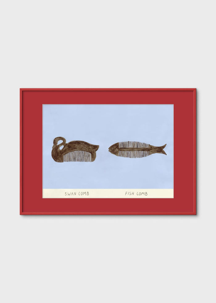 Swan and Fish Comb by Isabelle Vandeplassche