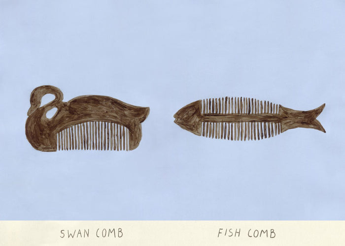Swan and Fish Comb by Isabelle Vandeplassche