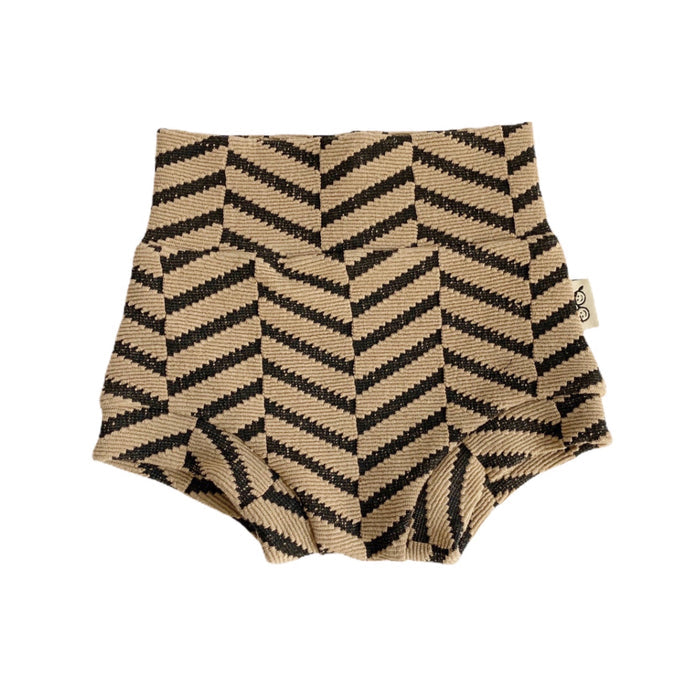 Tan & Black Chevron Bummies