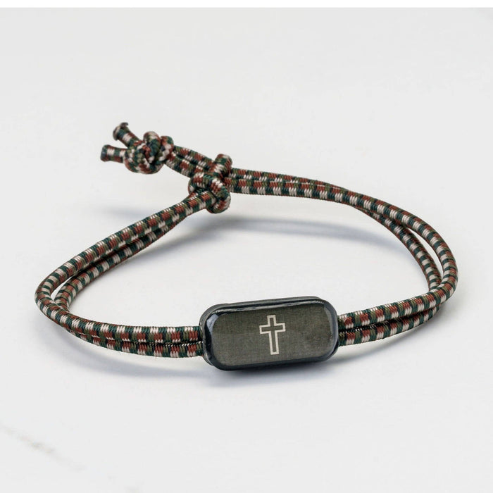 Tap To Pray® Survivor Series Tactical Bracelet: Onyx + Cross
