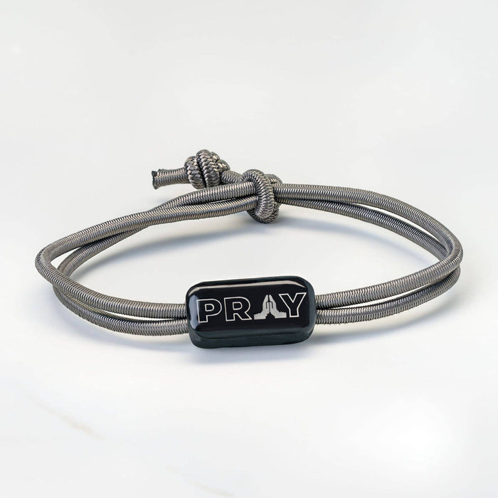Tap To Pray® Survivor Series Tactical Bracelet: Onyx + Cross