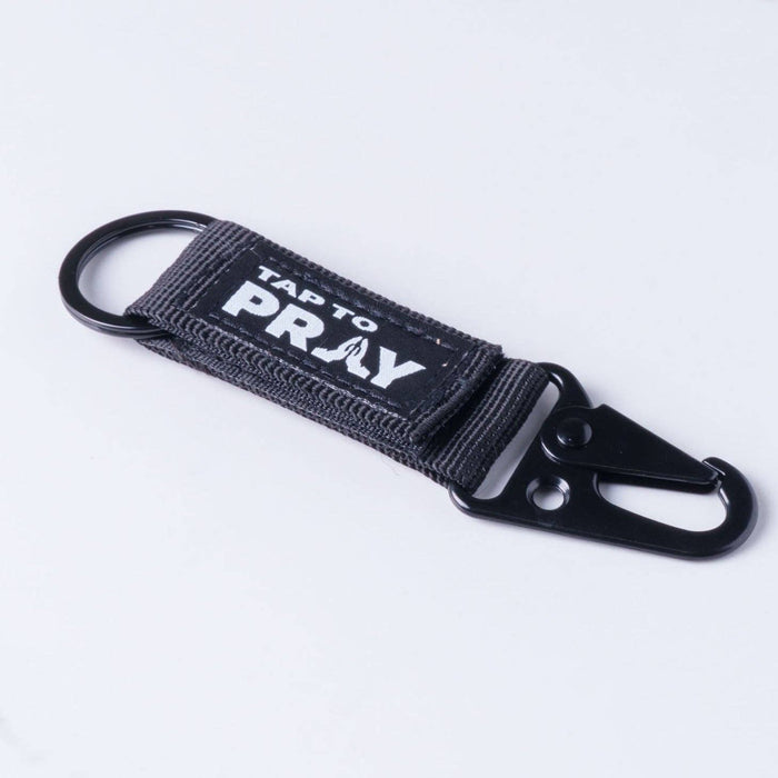 Tap To Pray® Tactical Carabiner Keychain: Moss Camo