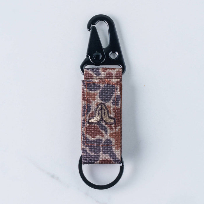 Tap To Pray® Tactical Carabiner Keychain: Moss Camo