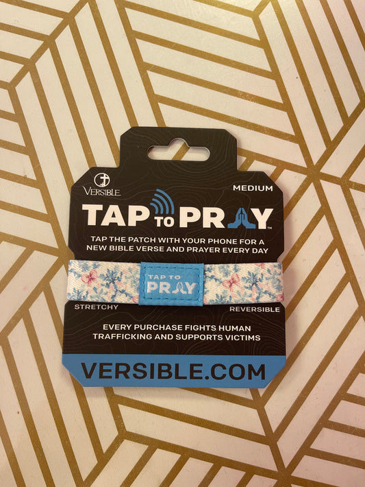 Tap To Pray® Wristband - Blue Belle - Medium