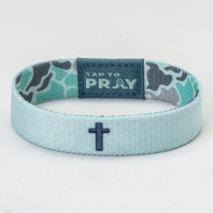 Tap To Pray® Wristband – River Rock Camo - Mint: Medium