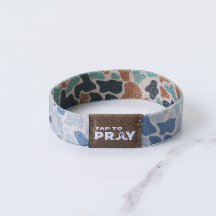 Tap To Pray™ Wristbands - River Rock Camo Classic & Sage: / River Rock Camo Class / Sage