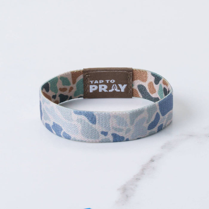 Tap To Pray™ Wristbands - River Rock Camo Classic & Sage: / River Rock Camo Class / Sage