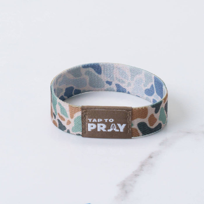 Tap To Pray™ Wristbands - River Rock Camo Classic & Sage: / River Rock Camo Class / Sage