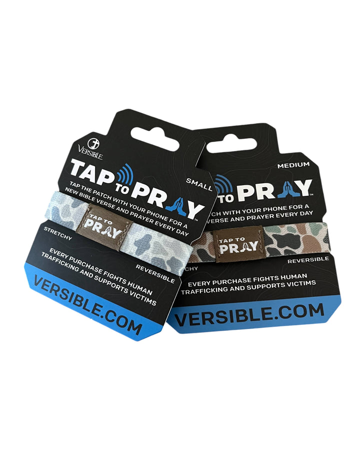 Tap To Pray™ Wristbands - River Rock Camo Classic & Sage: / River Rock Camo Class / Sage