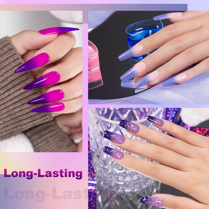 RARJSM ® Color changing gel nail polish 6 Colors Set 7.5ml