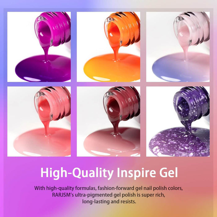 RARJSM ® Color changing gel nail polish 6 Colors Set 7.5ml