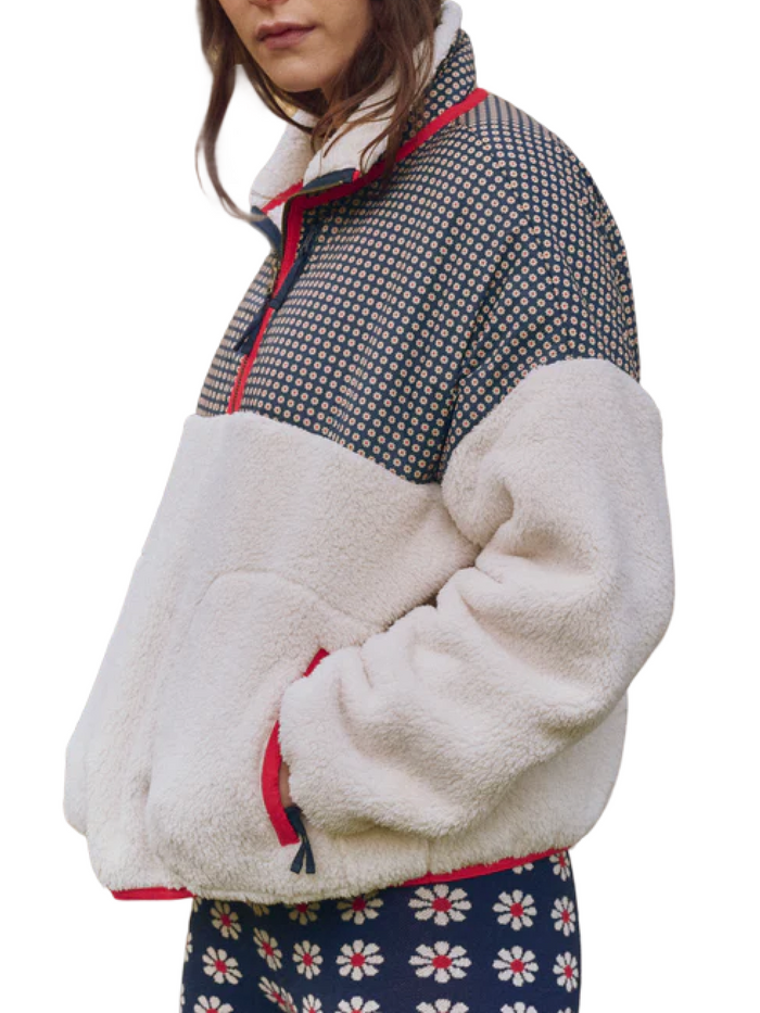The Great The Print-Mix Plush Terrain Half Zip