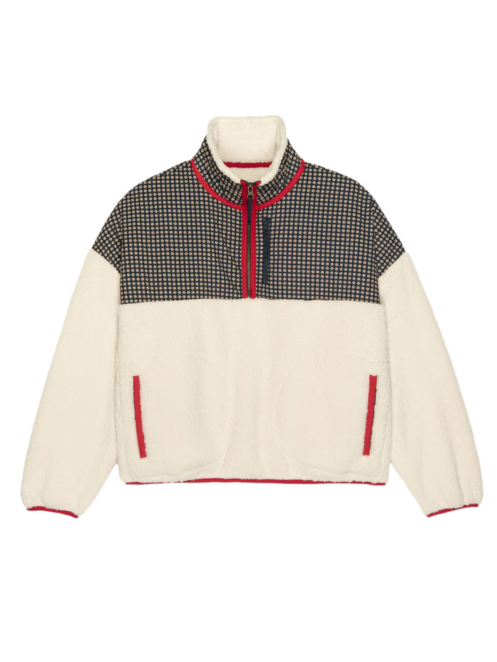 The Great The Print-Mix Plush Terrain Half Zip
