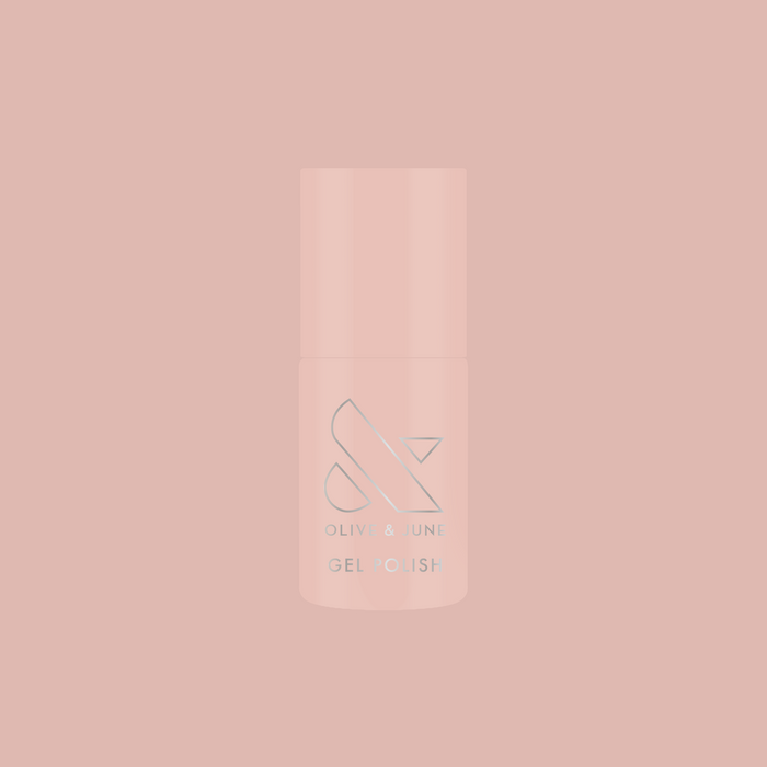 The Queen Takes Her Tea With Milk - Gel nail polish bottle in soft neutral mauve shade for a delicate mani by Olive and June