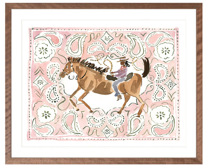 The "Rodeo Horse, Pink" Fine Art Print