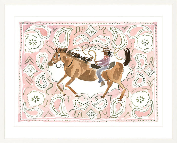 The "Rodeo Horse, Pink" Fine Art Print