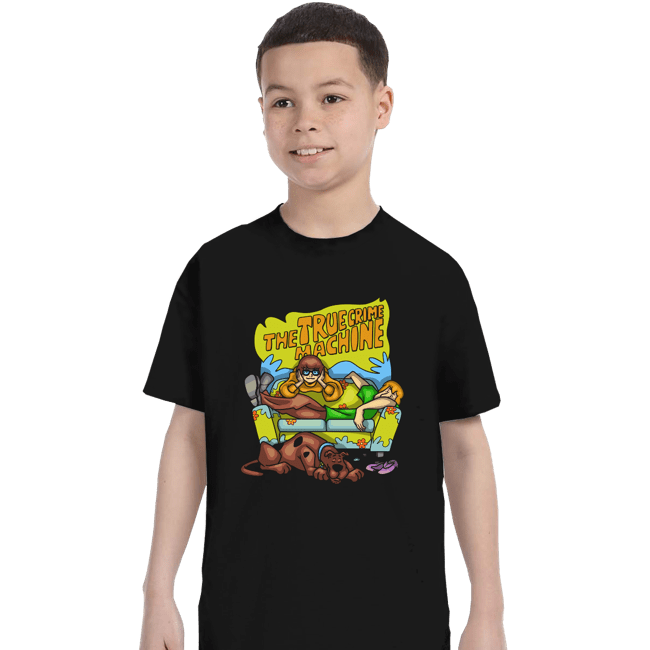 Daily_Deal_Shirts T-Shirts, Youth / XS / Black The True Crime Machine