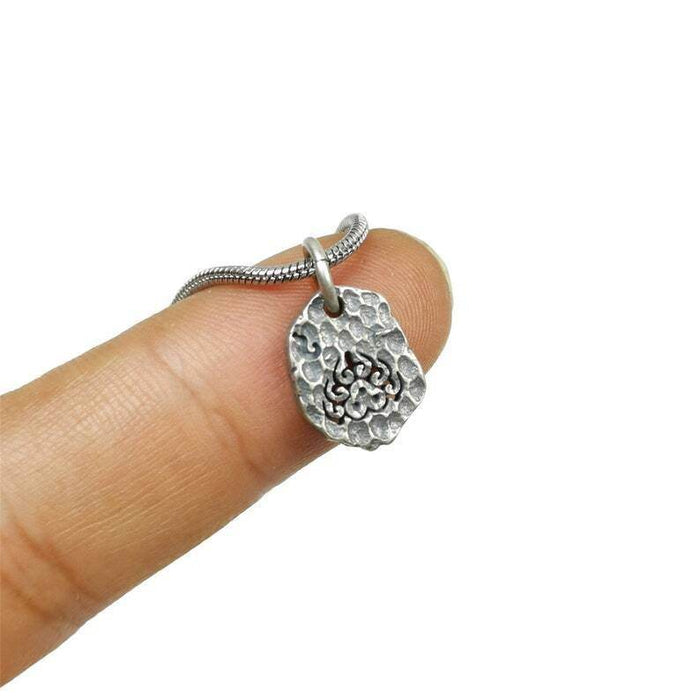 Tibetan Lucky Charm, Unique Buddhism Flame,Silver Pendant Amulet - Tibetan Buddhist amulet, view 7