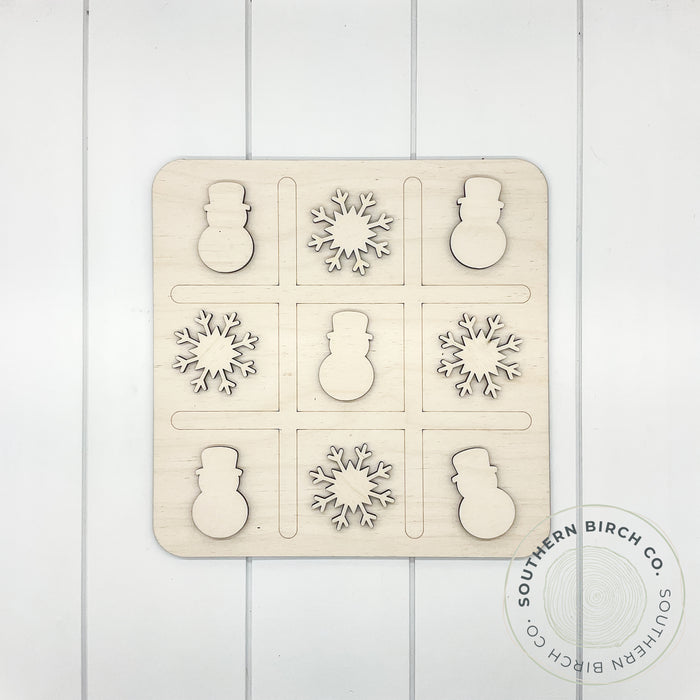 Tic Tac Toe Game (Snowman/Snowflake)
