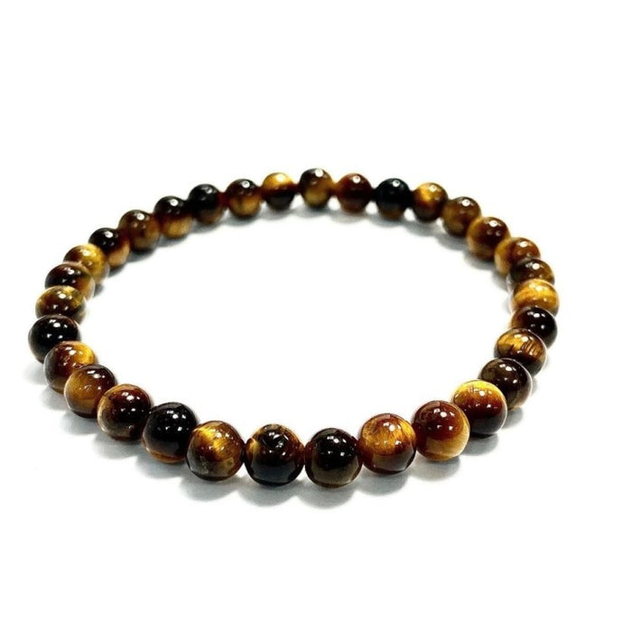 Tiger Eye and Silver Bead Bracelet