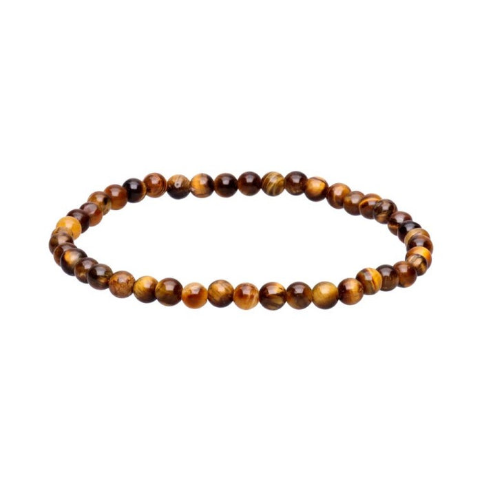 Tiger Eye and Silver Bead Bracelet
