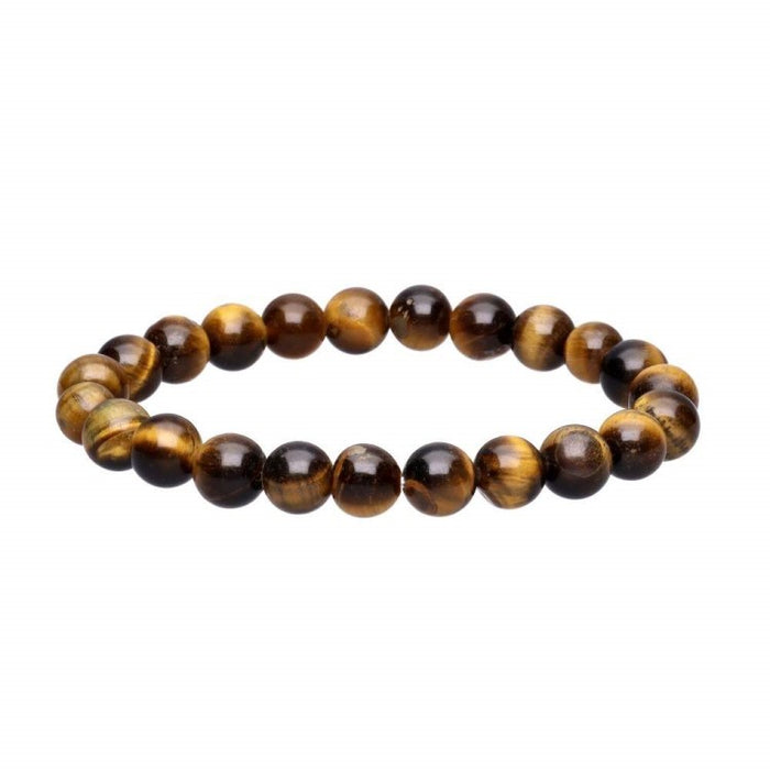 Tiger Eye and Silver Bead Bracelet