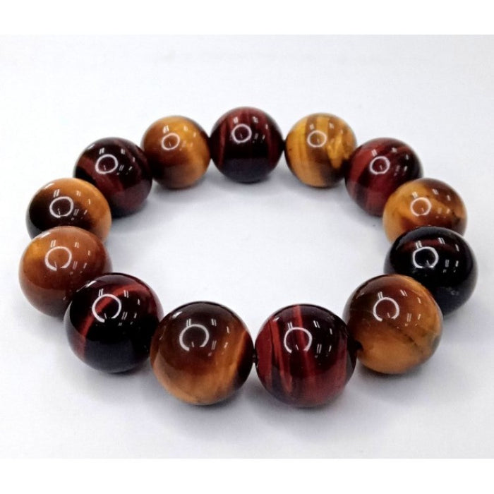 Tiger Eye and Silver Bead Bracelet