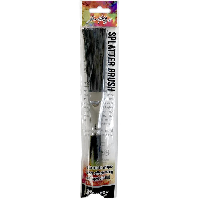 Tim Holtz - Distress Alcohol Ink - Splatter Brush - 3" Bristle W/ 4" Handle. Available at Embellish Away located in Bowmanville Ontario Canada.