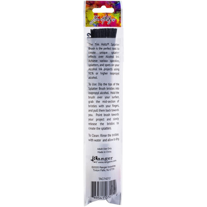 Tim Holtz - Distress Alcohol Ink - Splatter Brush - 3" Bristle W/ 4" Handle. Available at Embellish Away located in Bowmanville Ontario Canada.
