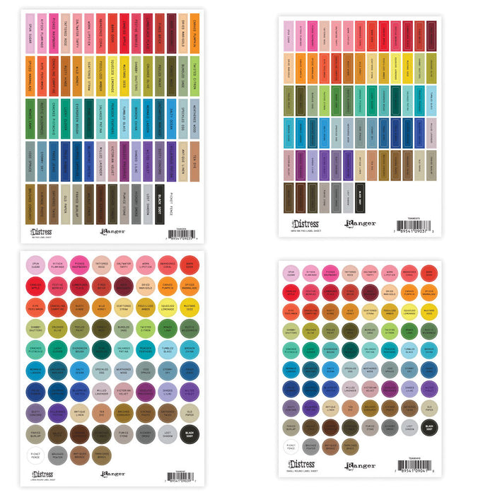 Tim Holtz - Distress Label Assortment Sheets - Black. Available at Embellish Away located in Bowmanville Ontario Canada.