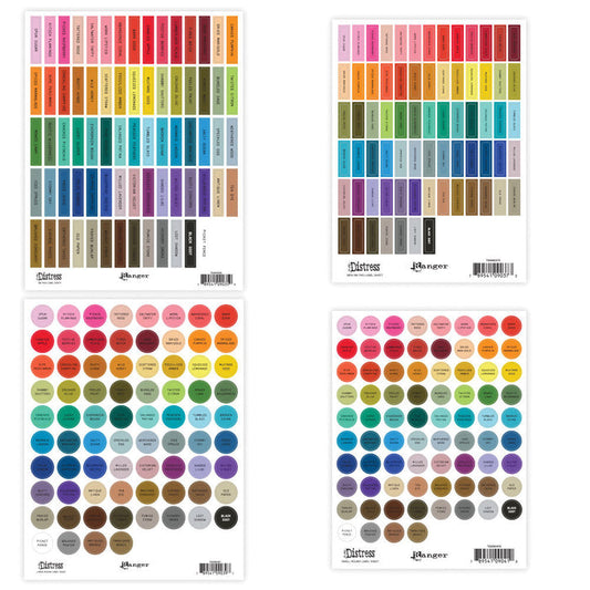 Tim Holtz - Distress Label Assortment Sheets - Black. Available at Embellish Away located in Bowmanville Ontario Canada.