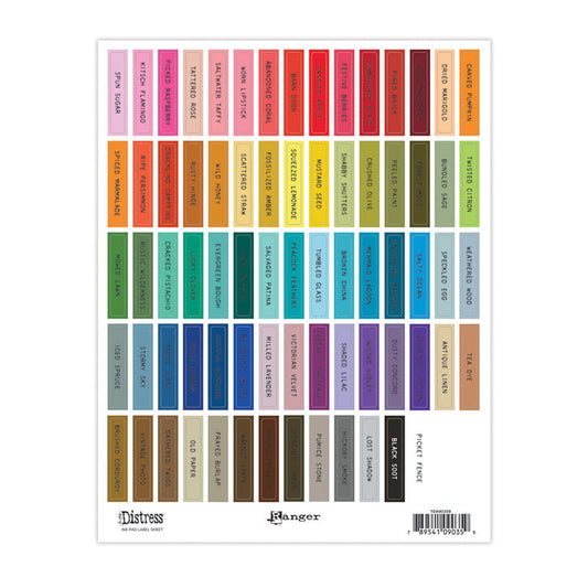 Tim Holtz - Distress Label Sheets - Ink Pad - Black. Available at Embellish Away located in Bowmanville Ontario Canada.