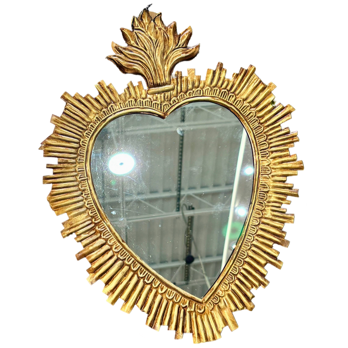 tin rays sacred heart mirror large