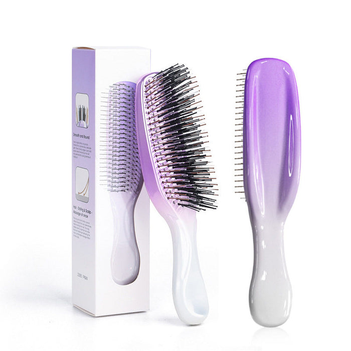 Tosfu Electroplated Detangling & Scalp Massage Brush - myernk