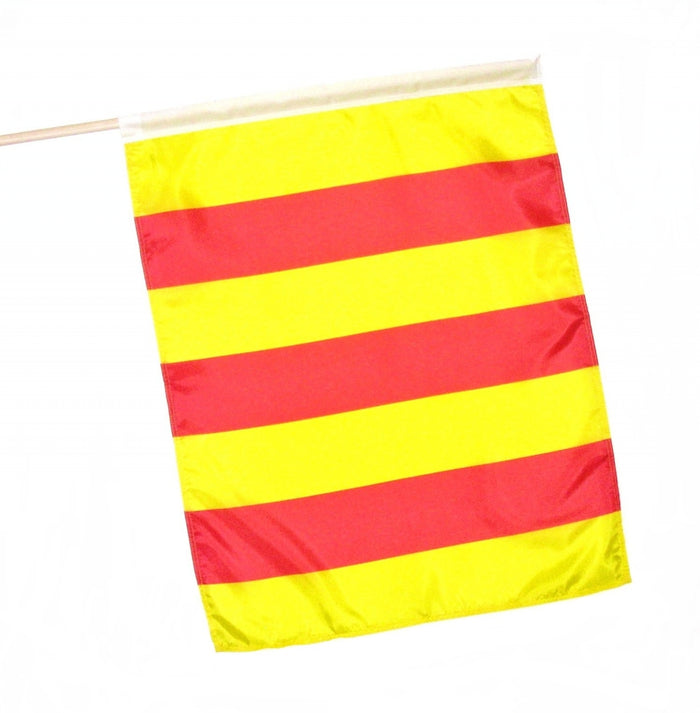 Printed red and yellow surface professional race flag