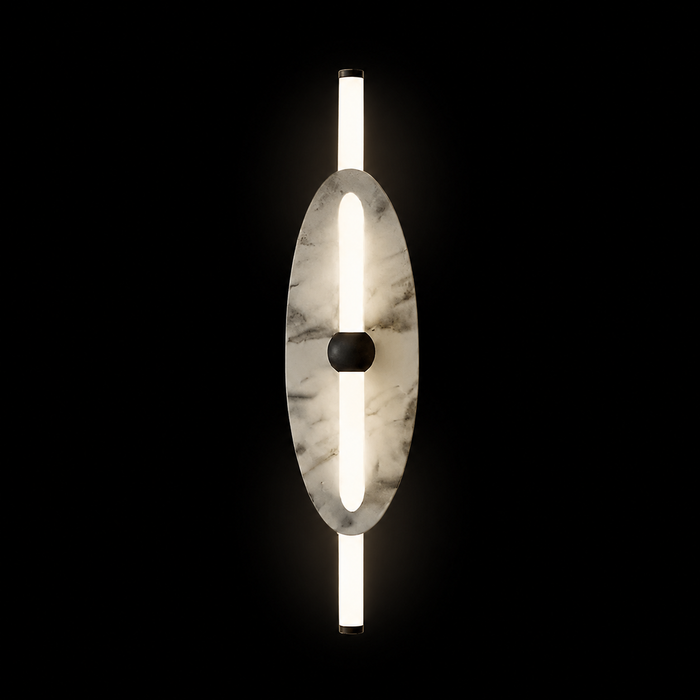 Transitional White Marble Modern Wall Sconce